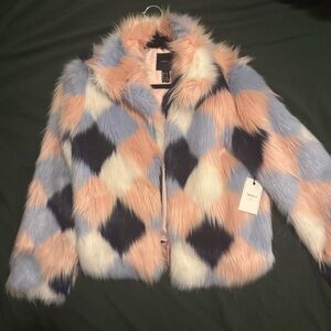 Forever 21 Multicolor Faux Fur Jacket